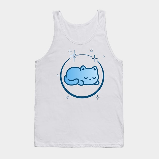 Cute Cat Kitten Kitty in Space Galaxy Tank Top by Cute Cat Designs